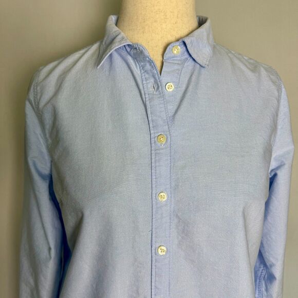Lands' End Women's Oxford Long Sleeve Button Front Shirt Dress 100% Cotton 2/$50 - Picture 4 of 15